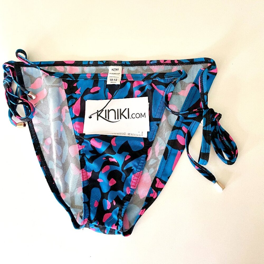 NWT Kiniki Tan Through Side Tie Bikini Bottom Size Size 6-8